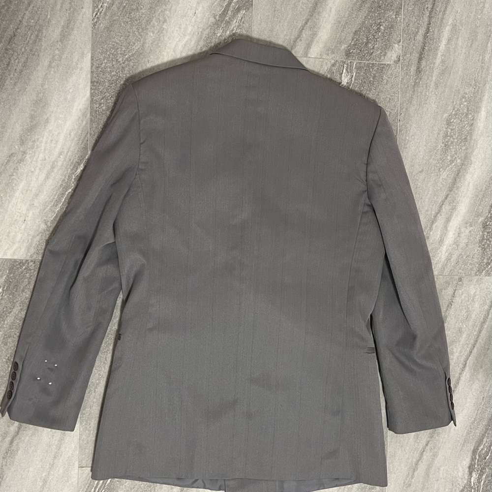 Vintage Bonelli Suit Size 40L 2 Piece Pants Blazer Blue Double Breasted Mens - Picture 2 of 11